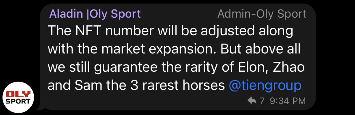 vietgurus's tweet photo. @oly_sport is scam. #stayaway from #oly #olysport
#gamefi #NFTGame
So there is more demand for 🐎, they will roll out more, if there is less demand they will take some out? Wtfg kind of a #blockchain project is this, @oly_jimmy ? You gotta be kidding us?
#olyshit https://t.co/5pIBuSA01B