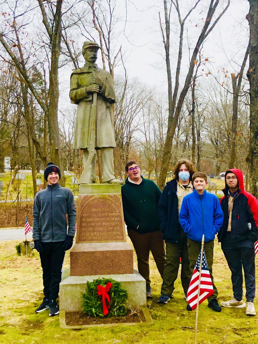 It’s always an honor for Troop 75 to place wreaths on the graves of Andover’s veterans at Spring Grove Cemetery.  <a href="/WreathsAcross/">Wreaths Across America</a>