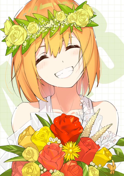 高泽华 GaozehuaaaさんがTwitterに投稿した中野四葉(五等分の花嫁)のイラスト。