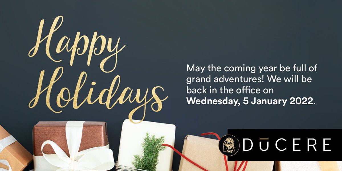 We thank you and the entire Ducere community for their collaboration and inspiration as we continue to strive for access and equity in education globally. Season's Greetings and a Happy New Year from the Team at Ducere!