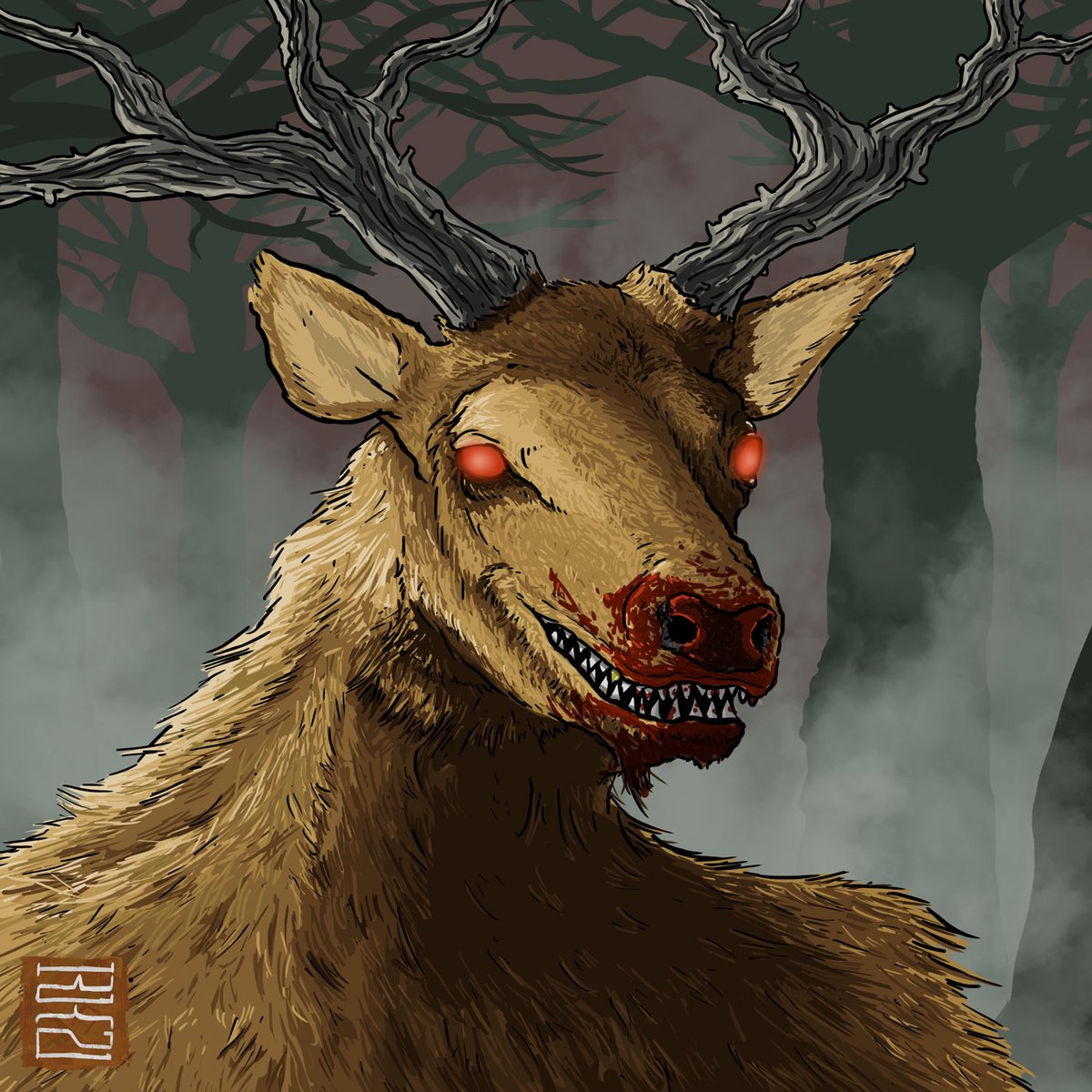 DarkWheelNFT's tweet photo. There's 1 more holiday edition of this evil Rudolph #MONSTERFACE at .7 $xtz, and then the price jumps to 3 tez, and then I🔥unsold editions later tonight. 

https://t.co/0XlqrIXfBy

Get it while you can! 
#tezos #christmas #darkart #nfts #nft #nftartist #nftcollectors https://t.co/Hgn0nssGsk
