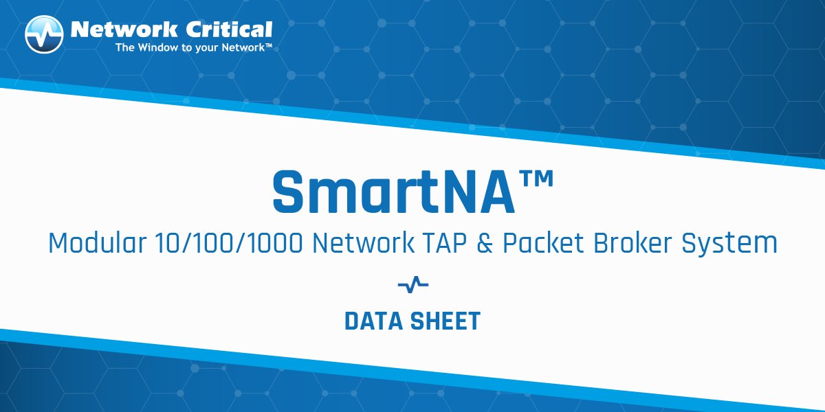 NetworkCritical's tweet photo. Get 100% #networkvisibility with the #SmartNA™ hybrid TAP and #packetbroker. The right tool for complete visibility and monitor your #networktraffic.

Read more in the data sheet and contact our team for a demo 👉 https://t.co/64VDPoQlHr https://t.co/y8Hs3LJGoh