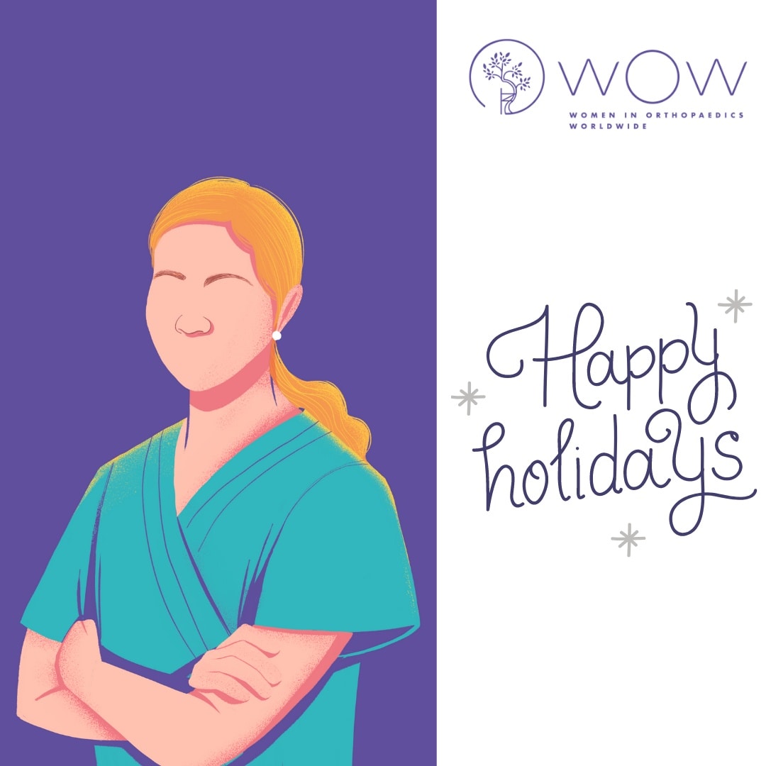 orthoWOW's tweet photo. @orthoWOW wishes all happy, safe and healthy holidays! 

If you haven't still, please vaccinate!

We thank all the amazing women, people and associations that made WOW's existence possible!

For a better 2022 with more hope, diversity and acceptance in orthopaedics and the world! https://t.co/STvCEpT4dx