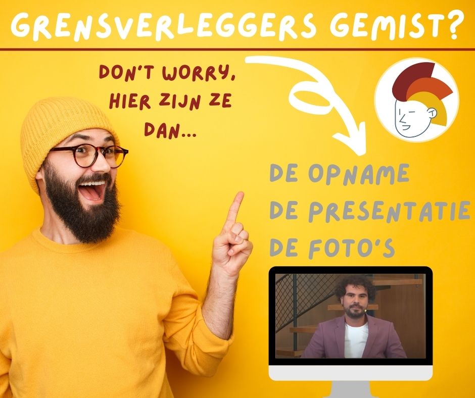 Oops, Grensverleggers 2021 gemist? 🙈 Niet erg want je kan nu het volledige event in het teken van digitalisering, inclusief de grapjes van Riadh Bahri, (her)beleven. 🥰Veel kijkplezier - bit.ly/3H7I9QS