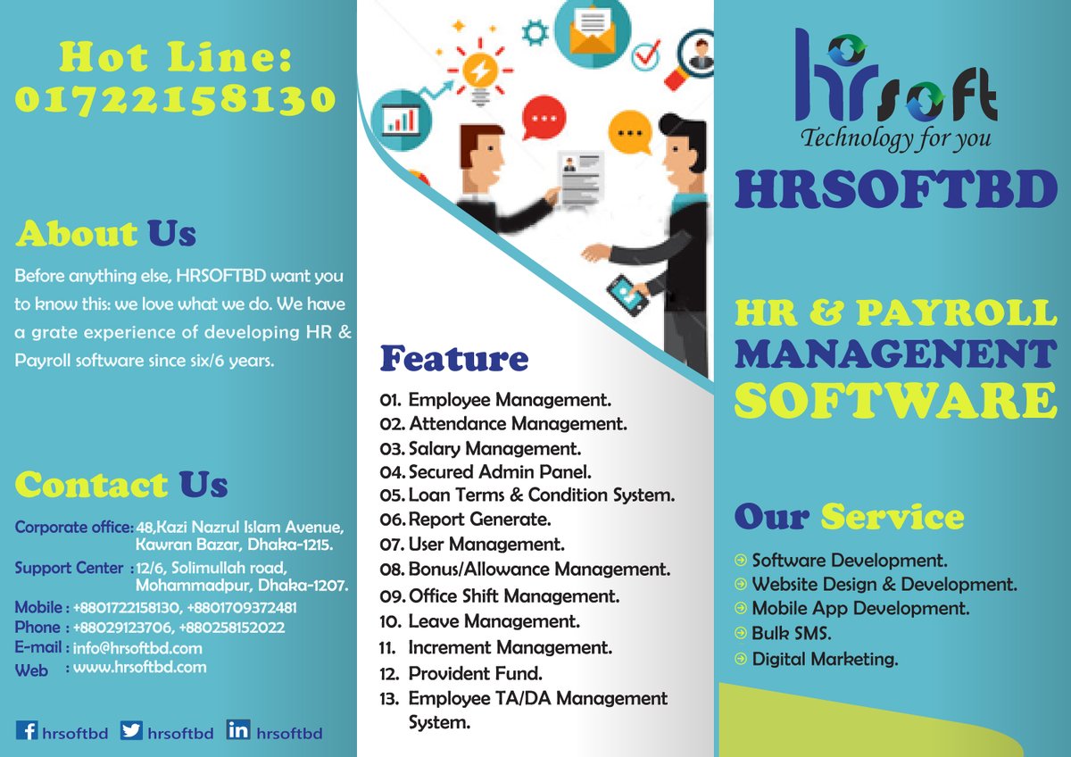 HRSOFTBD2's tweet image. HR SOFT BD creates user-friendly and appealing HR-management-system applications and software.

Contact Us-
Article Link: hrsoftbd.com/services/emplo…
Website: hrsoftbd.com
Phone: +8801722158130, +8801709372481

#hrsoftbd #hr_developmen #hr_system