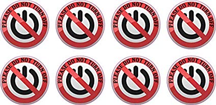 mubix's tweet photo. One of the most powerful Red Team/Pentest tools you can have on a physical assessment of a building: The "Do not turn off!" sticker - https://t.co/mBoXYMn9Ll https://t.co/LAL7PLoZNc