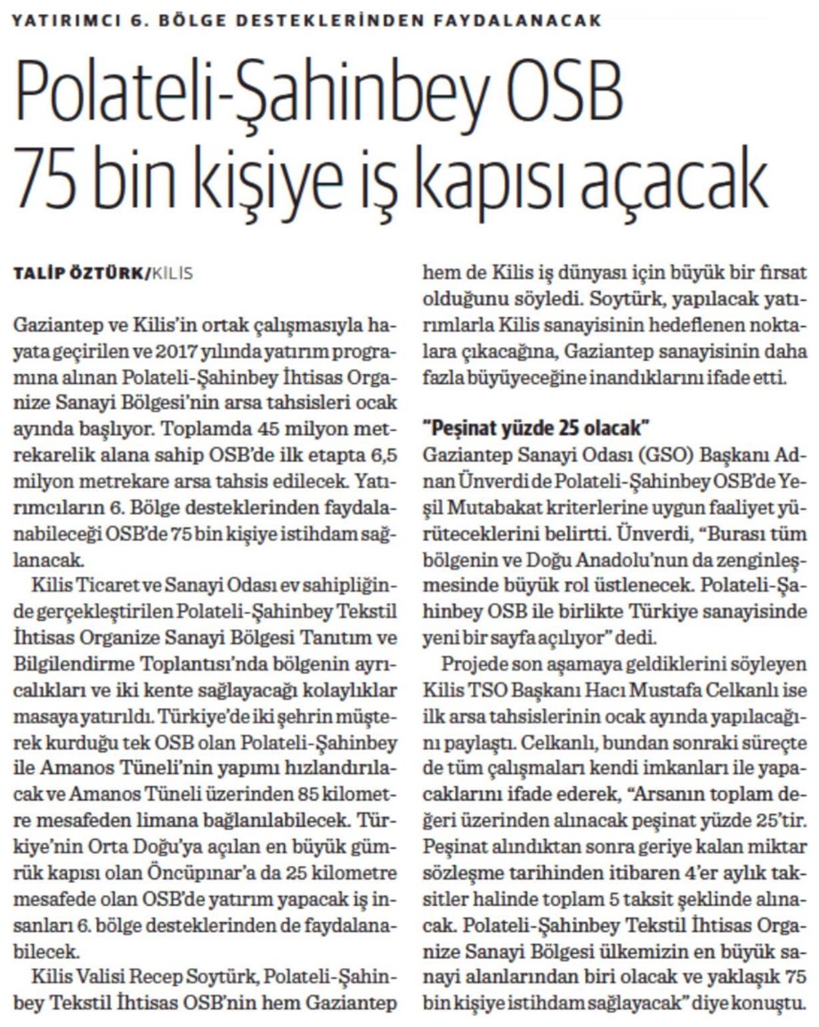 🖊️ BASINDA GSO
🗓️ 23 ARALIK PERŞEMBE