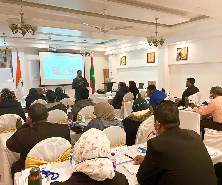 ksumanta's tweet photo. It’s always a pleasure to impart training to the bureaucrats of Maldives. Had a wonderful session with them today at #NCGG sponsored by @meaindia1 https://t.co/S5rIqfdr1e