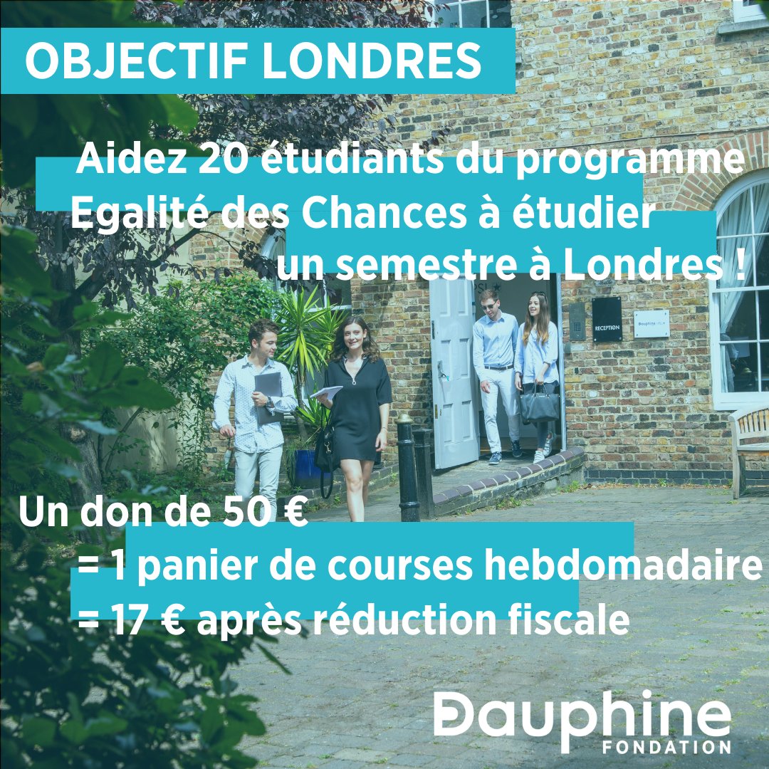 Fondation Dauphine (@fonddauphine) on Twitter photo 🌍 Lever les freins financiers aux études à l'étranger est essentiel pour permettre à tous de suivre un cursus international.
🙏 Aidez 20 étudiants de <a href="/Paris_Dauphine/">Université Paris Dauphine - PSL</a> à étudier un semestre à Dauphine Londres en faisant un don à la <a href="/FondDauphine/">Fondation Dauphine</a> !
👉 bit.ly/3qXlWjp 🌍 Lever les freins financiers aux études à l'étranger est essentiel pour permettre à tous de suivre un cursus international.
🙏 Aidez 20 étudiants de <a href="/Paris_Dauphine/">Université Paris Dauphine - PSL</a> à étudier un semestre à Dauphine Londres en faisant un don à la <a href="/FondDauphine/">Fondation Dauphine</a> !
👉 bit.ly/3qXlWjp