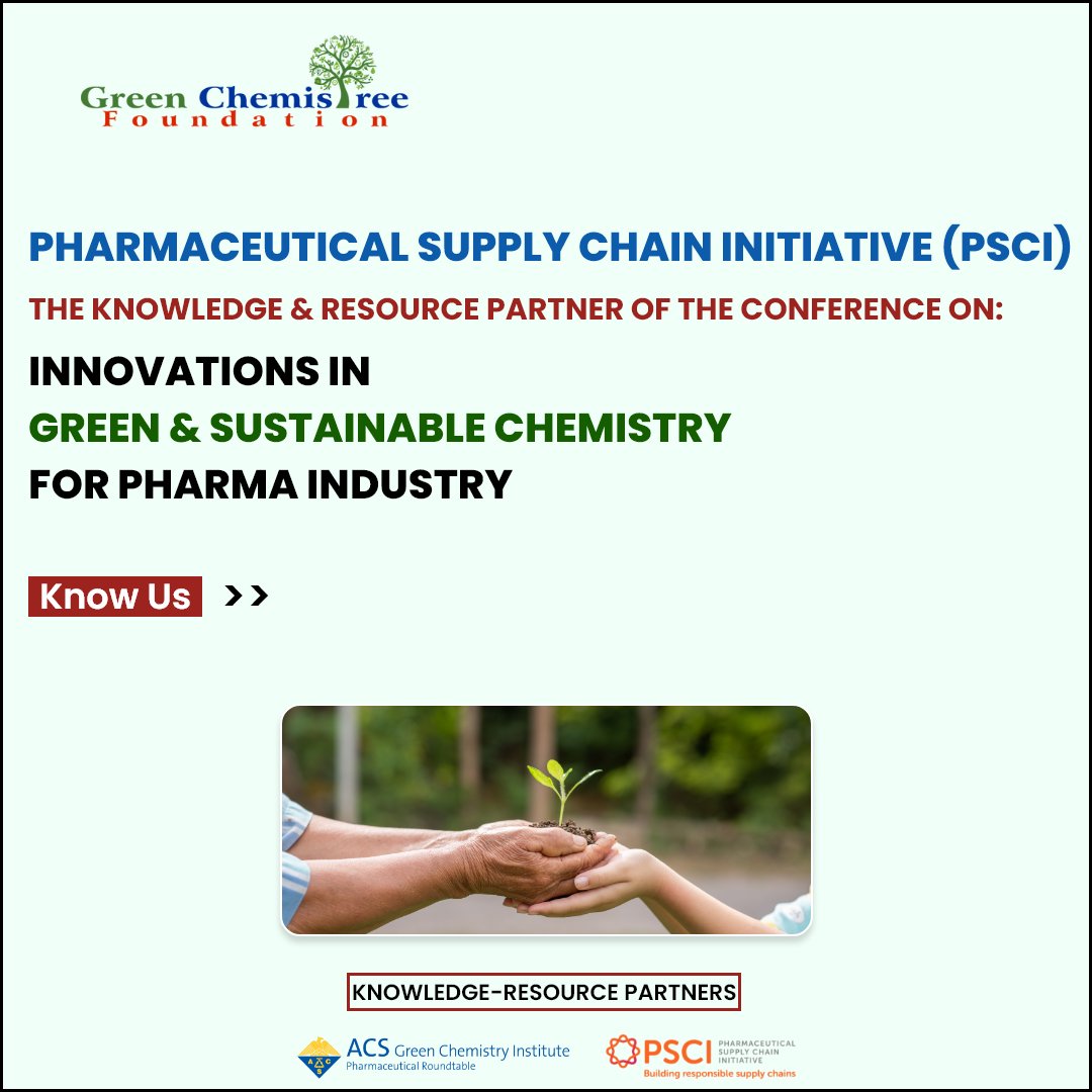 Tweeple22's tweet photo. The Pharmaceutical Supply Chain Initiative (PSCI) is a group of pharmaceutical and healthcare companies who share a vision of better social, health, safety and environmental outcomes in the communities where we buy.
#conference #conferenceupdates #announcement #greenchemistry https://t.co/dig43iGKOY