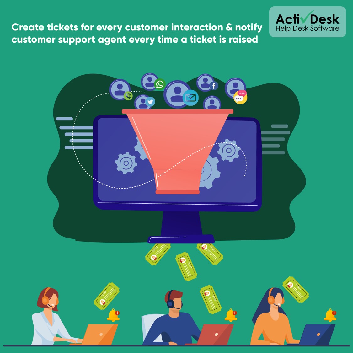 DeskActiv's tweet image. Don't miss any customer conversation, all issues coming from all channels converted into tickets #helpdeskticketingsystem #helpdeskticketingsoftware #customersupporttickets #ActivDeskHelpDeskSoftware