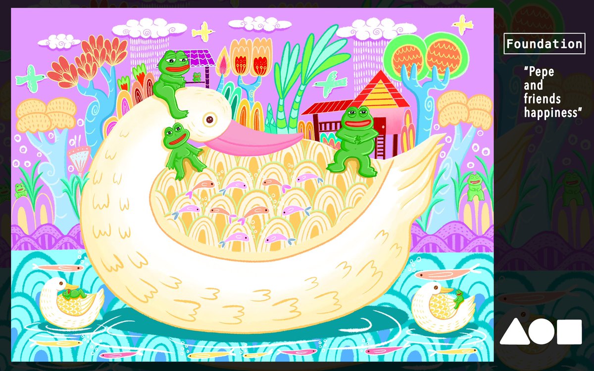 <a href="/RetrofrogNFT/">Valhalla</a> Pepe on foundation. <a href="/nft_asia/">Follow us at @nftasiaofficial</a>
I just listed “Pepe and friends happiness.” @withFND 🎣🐟🐠🐸
New price:0.355 ETH 
Hope you like it. 🥺🙏 
foundation.app/@Fluk_fick/~/1…
#pepe #pepethefrog #PEPEnft #Foundation  #NFTCommmunity #nftcollector