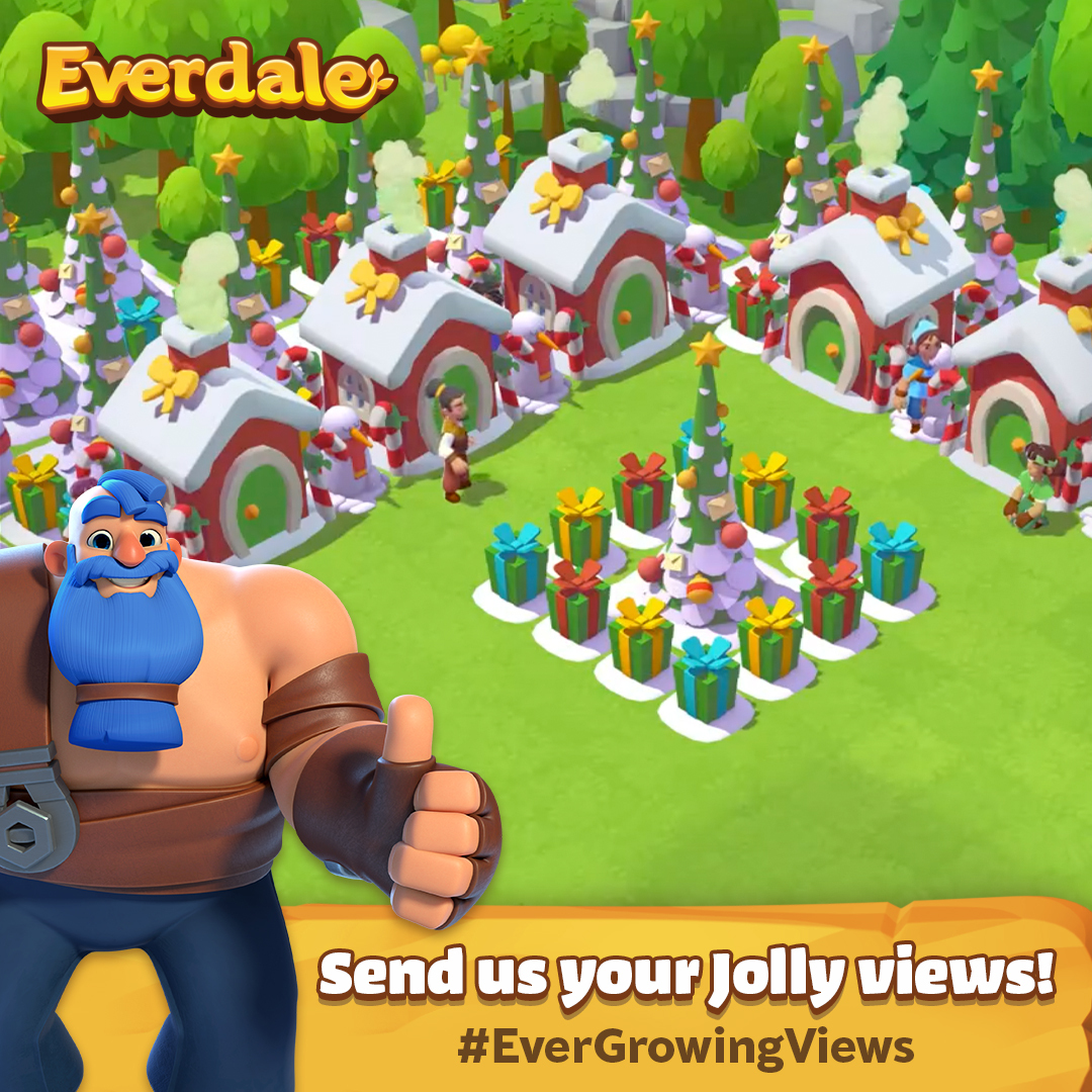 Everdale's tweet photo. Villagers, make your village sparkle! ๐ โ๏ธ Screenshot the Jolly Day decorations in your village and tag #EverGrowingViews - youโll be the talk of the town! https://t.co/uAwplk40QM