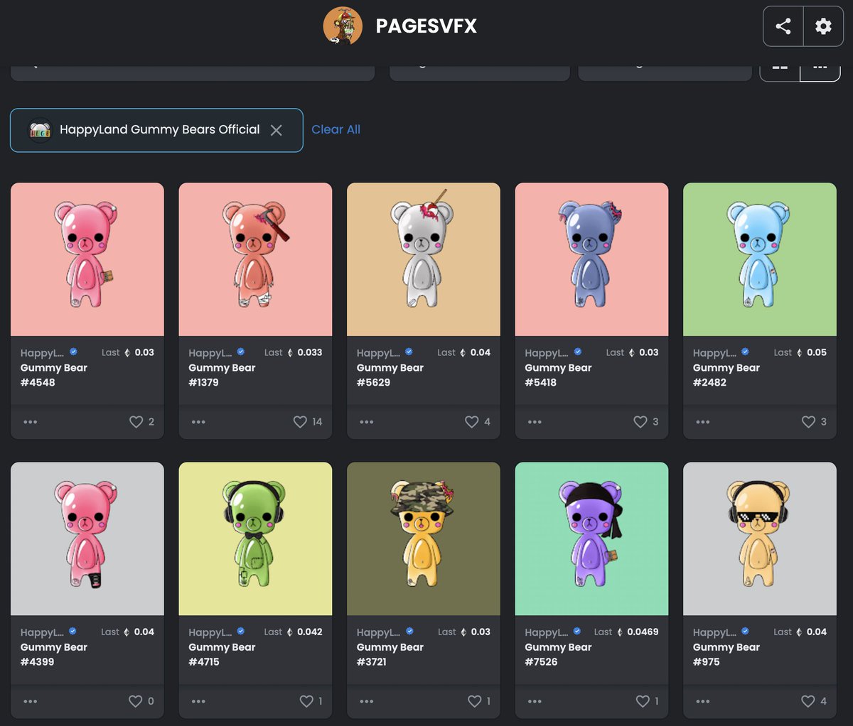 PAGESVFX's tweet photo. Just joined @hlgummybears with this 10 bad boys. LFG

#NFT #NFTCommunity https://t.co/yYdtm5WaQI