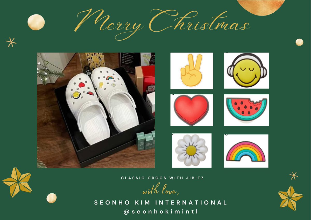 SeonhokimIntl's tweet photo. โจ Christmas Rose Bear
โจ Christmas Fruit Basket
โจ Classic Crocs with Jibitz
#KimSeonHo #๊น์ ํธ #SHKIntlProject https://t.co/okQBVsdBlm