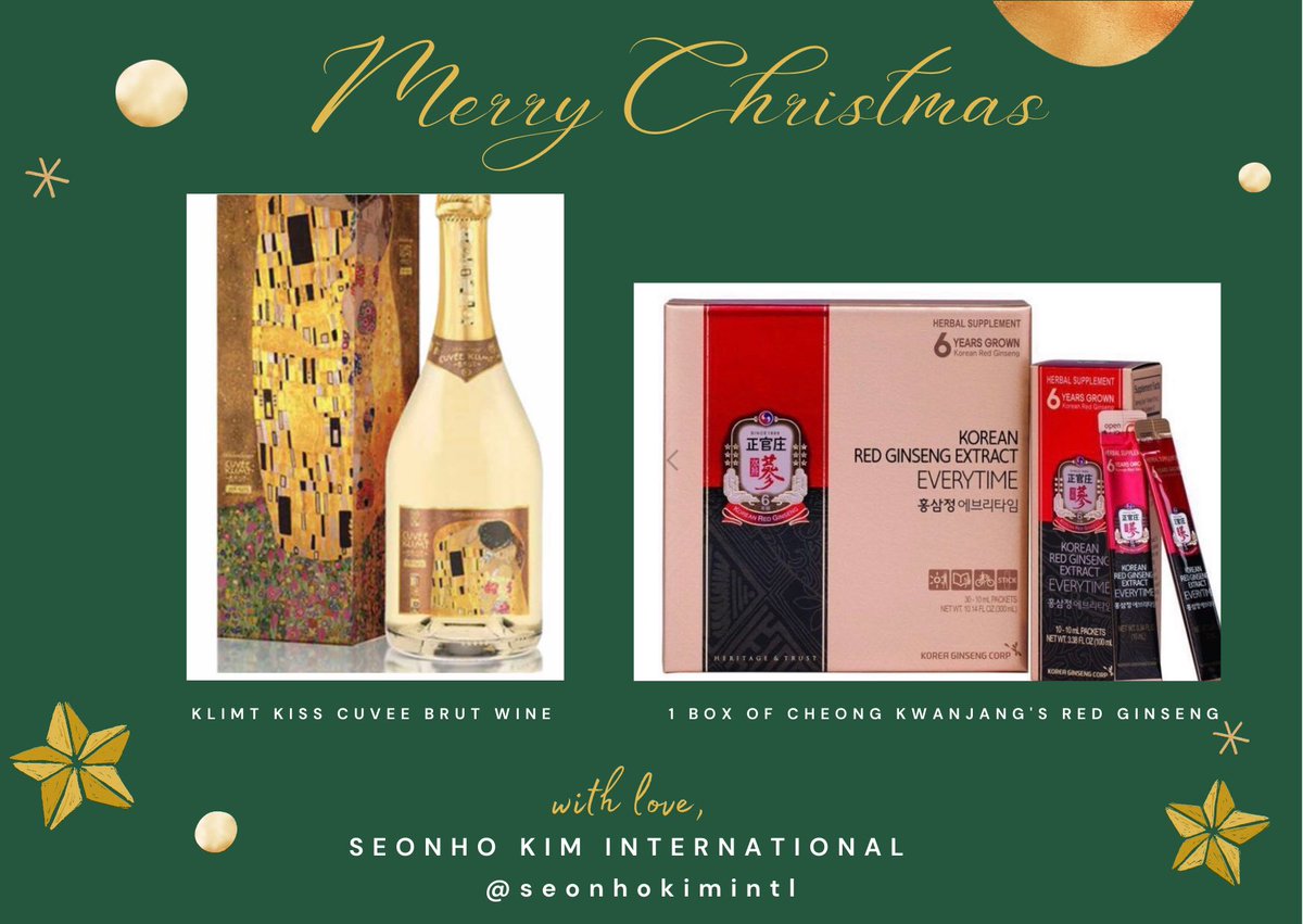 SeonhokimIntl's tweet photo. โจ Rechargable Hand Warmer
โจ La Maman En Naturante Essential Oils
โจKlimt Kiss Cuvee Brut Wine
โจ Cheong Kwanjang's Red Ginseng
#KimSeonHo #๊น์ ํธ #SHKIntlProject https://t.co/UTI0GHQXee