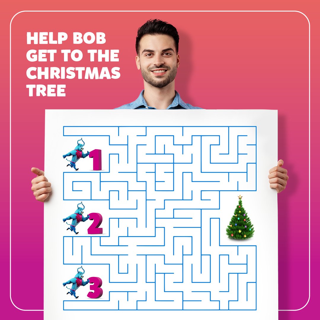 Help Bob get to the Christmas tree!
#Maze #BobGames #Games