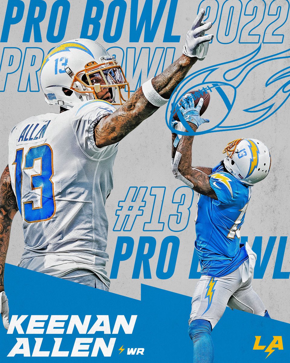 LAB__Sports's tweet photo. Big congratulations to the man @Keenan13Allen who was just named to the 2022 Pro Bowl!! https://t.co/cU1tcLZlDg