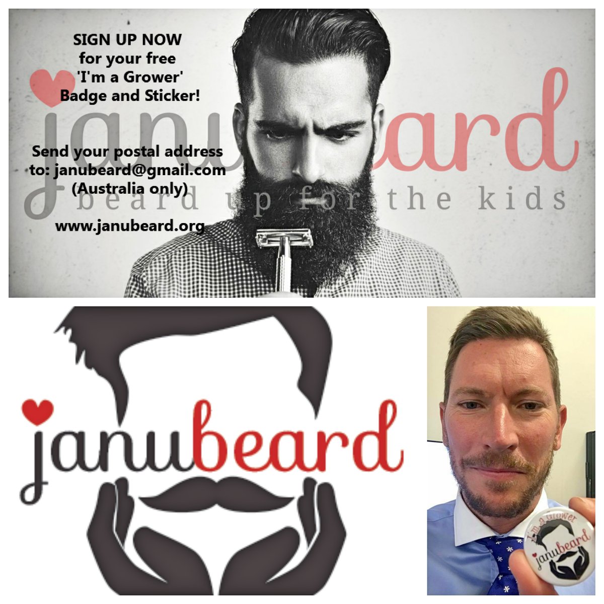 janubeard's tweet photo. SIGN UP NOW for your free badge &amp; sticker! https://t.co/sbXbZJobjy  #janubeard #McGowan https://t.co/sRT19JJ0Qj