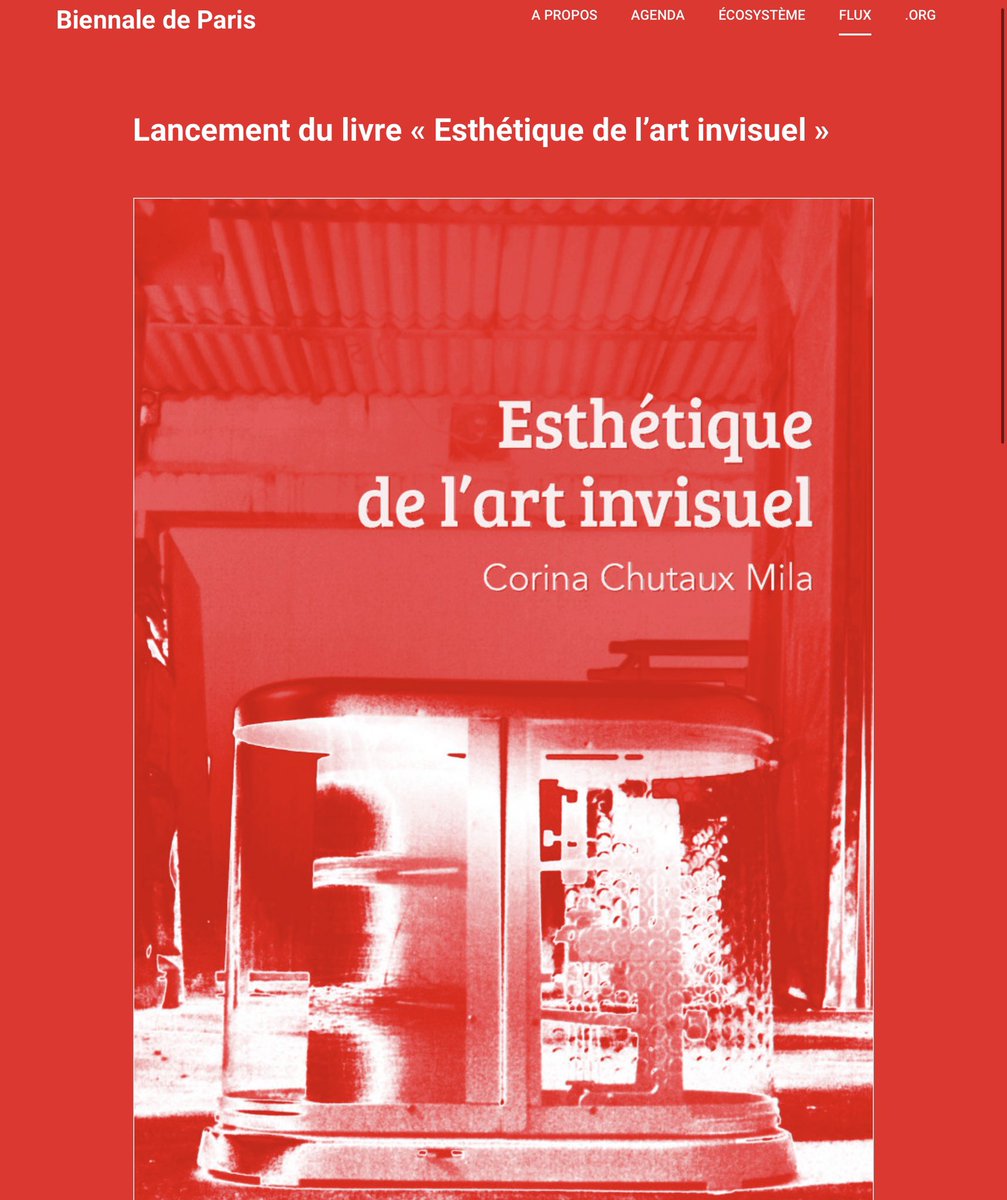 BODYTUNETECH's tweet photo. Lancement du livre « Esthétique de l’art invisuel » https://t.co/a9LKMo1ayd #invisual https://t.co/TOLB78bVRw