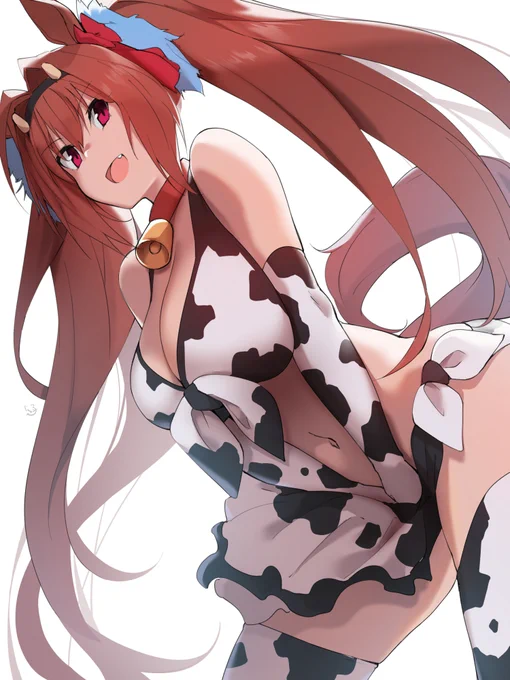 丑年が終わってしまうので毎日牛柄ビキニを描く🐮 あと6日 