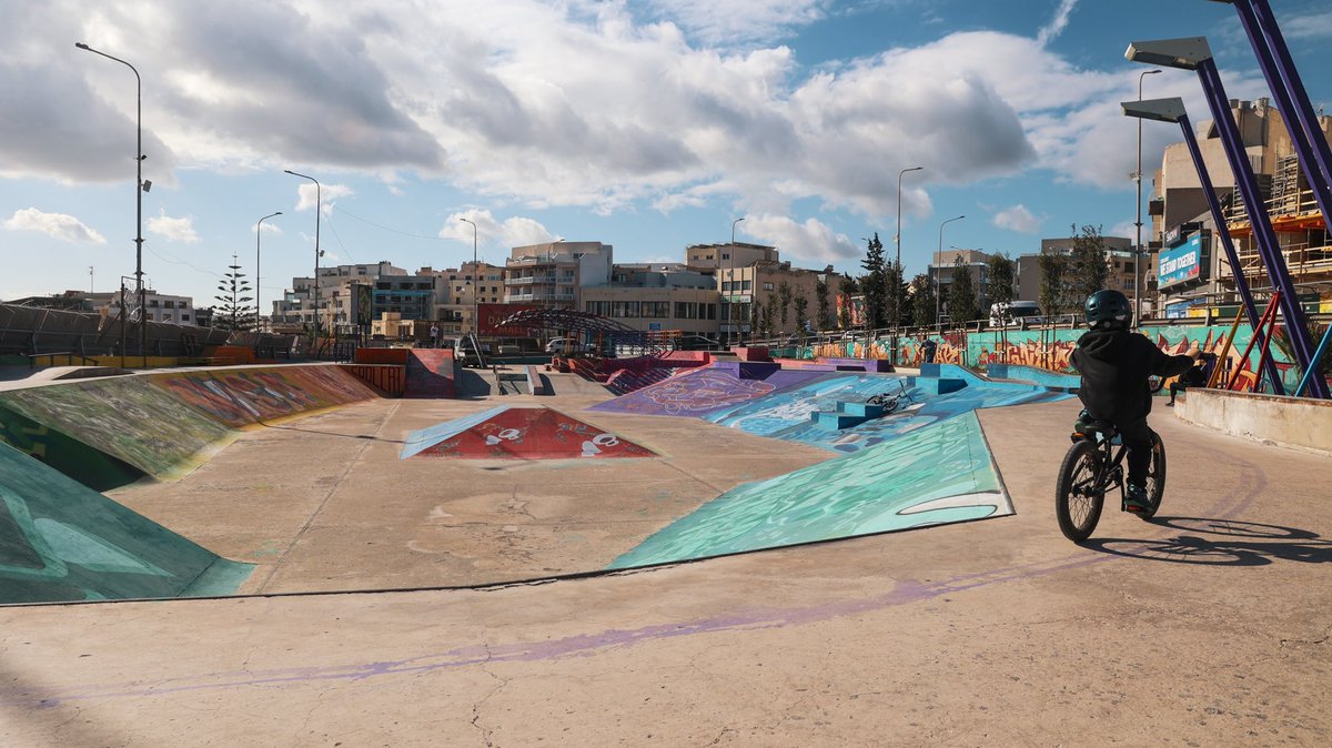 F_Azzopardi's tweet photo. €350k @InfraMalta renovation of #Msida Skatepark, #Malta's most popular #skateboarding &amp; #BMX park. A safer environment for these street sports. Project also tackled water ingress damages in Tal-Qroqq Tunnels beneath the park. @followianborg @MaltaGov https://t.co/PfRDLe3sDO https://t.co/HOpONlUUKT