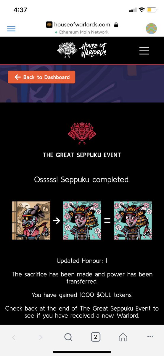 Biggi_2022's tweet photo. @VaynardD_NFT @jordanorwood @HouseofWarlords @punky_kero NFT’s were meant to be burned🔥
Sepukku event live right now
Come check out HOWL
#ETH #HOWL https://t.co/A7t6ms2Jfe