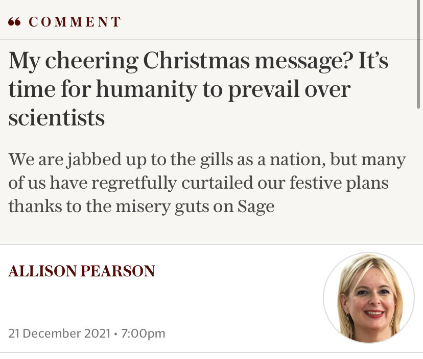 During the "Spanish Flu" pandemic of 1918-20, 20 million people died and at least a third of the population of the planet got ill. No vaccines. Few social distancing measures.

So no. Again. Wrong Allison Pearson. Thank you science and thank the stars for scientists.
