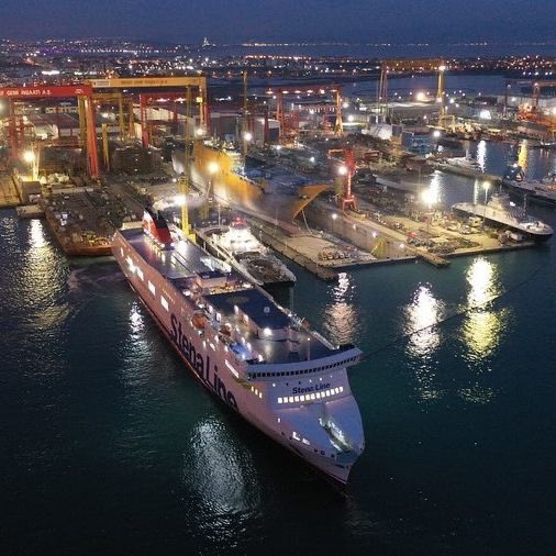 StenaLineLV's tweet photo. Stena Baltica pēc pārbūves Sedef kuģu būvētavā dodas uz Latviju! #stenaline #sedefshipyard Foto: Sedef Shipyard https://t.co/I2yqMTHHit