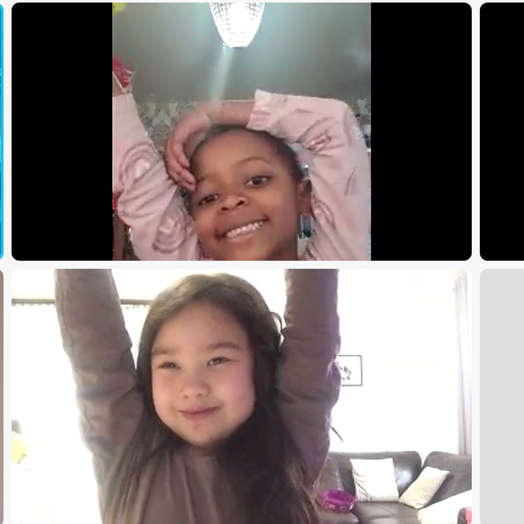 Fun at Online Christmas Camp! Cheerleading yesterday with Pom poms.  Want to join in? for free + FOOD* Use Book Now button on aimhighacademy.co.uk #aimhighdanceacademy #daycampadventures #holidaycamp #childrencamps #sportsforkids #campgamesforkids #ChristmasCamp