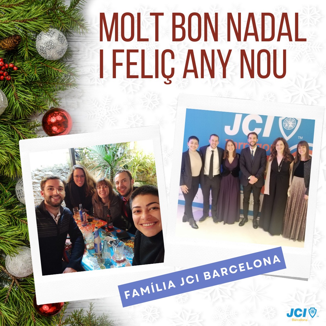 La família de <a href="/jcibarcelona/">JCI Barcelona</a> us desitgem un molt Bon Nadal🌲 i un feliç Any Nou 2022🥳 Esperem que pogueu gaudir d'aquestes festes amb els vostres😊
#bonnadal #feliçanynou #dosmilvintidos