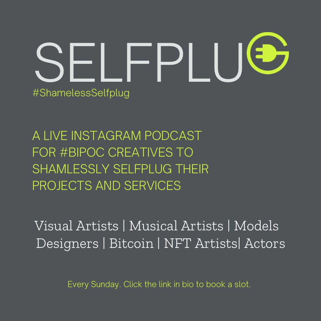 jesswithaquest's tweet photo. No Shame in a SelfPlug 😎
Join me on Instagram every Sunday as I talk to #BlPOC creatives about their projects, products and services.
Let’s expand your audience, make connections and get the bag.
Follow me on https://t.co/tLraQylxe9
Click link in bio to book a slot👏🏽 https://t.co/BQTagFzHZh