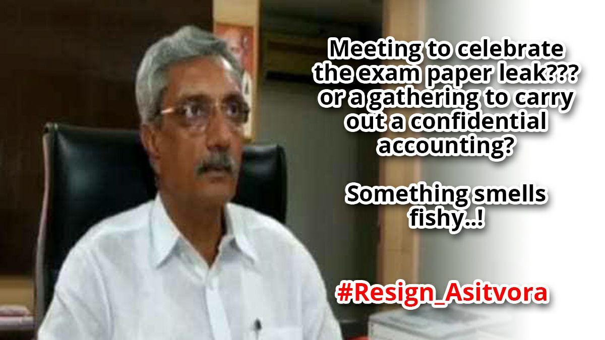 YAJadeja's tweet photo. Meeting to celebrate the exam paper leak??? or a gathering to carry out a confidential accounting?

Something smells fishy..!
#Resign_Asitvora 
@rashtrapatibhvn
@VPSecretariat
@SA_Bobde
@narendramodi
@AmitShah
@RahulGandhi
@mansukhmandviya
@PRupala
@nsitharaman
@ArvindKejriwal https://t.co/fJvZ7Uyi5R