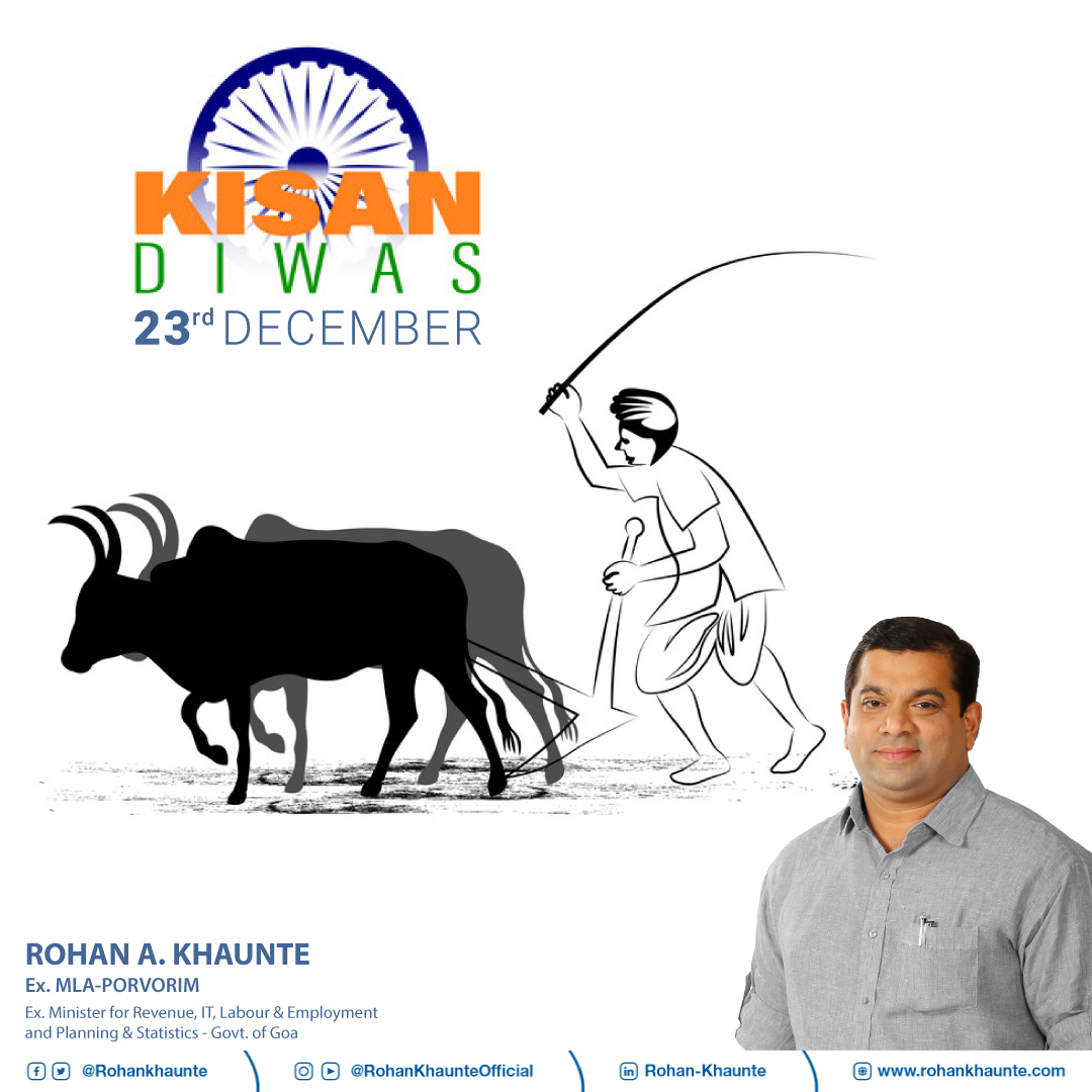 RohanKhaunte's tweet photo. On Kisan Diwas, Lets express our Gratitude to the hands that feed the nation. Farmers Welfare should be the priority of any Government as it’s their toil that sustains the development &amp; economy. JAI KISAN !

#KisanDiwas #Krishe #GoanFarmers #Goa https://t.co/incSBfmEVv