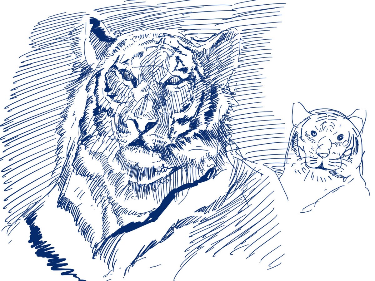 年賀状の絵の構想練ってる(今更) 