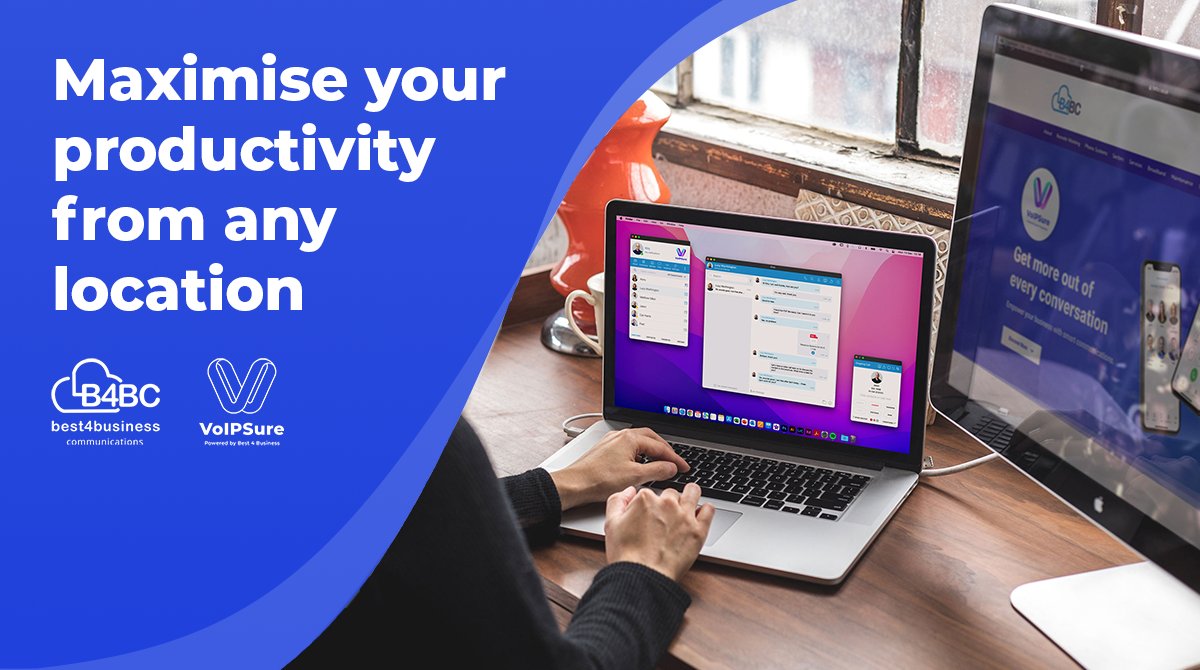 B4BComms's tweet photo. Maximise your productivity when working from home with VoIPSure 📈

Many businesses across the UK are now choosing to adopt a hybrid working model for the future of their business.

Find out more in our blog post 👉 https://t.co/wlsKXtoc1K https://t.co/OrHx40qOxE