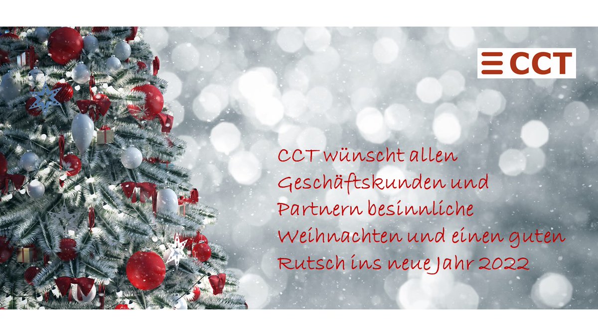 CCTSolutions's tweet photo. CCT wünscht frohe Weihnachten und einen Guten Rutsch ins neue Jahr 2022! 🎄
#weihnachten #neuesjahr #cctsolutions https://t.co/3cC2ODAjkz
