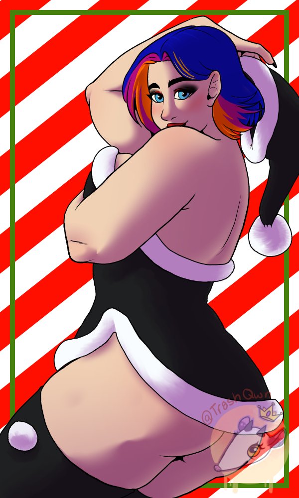 Sparked two brain cells together between work to get us a pretty goth for the holidays 🦇🎄