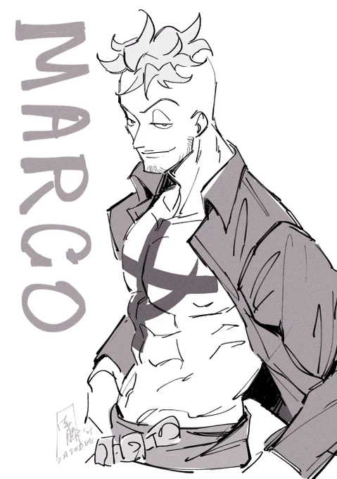 not sure if anybody here simps for marco but my bf surely does so here is bird man from one piece 

#onepiece 