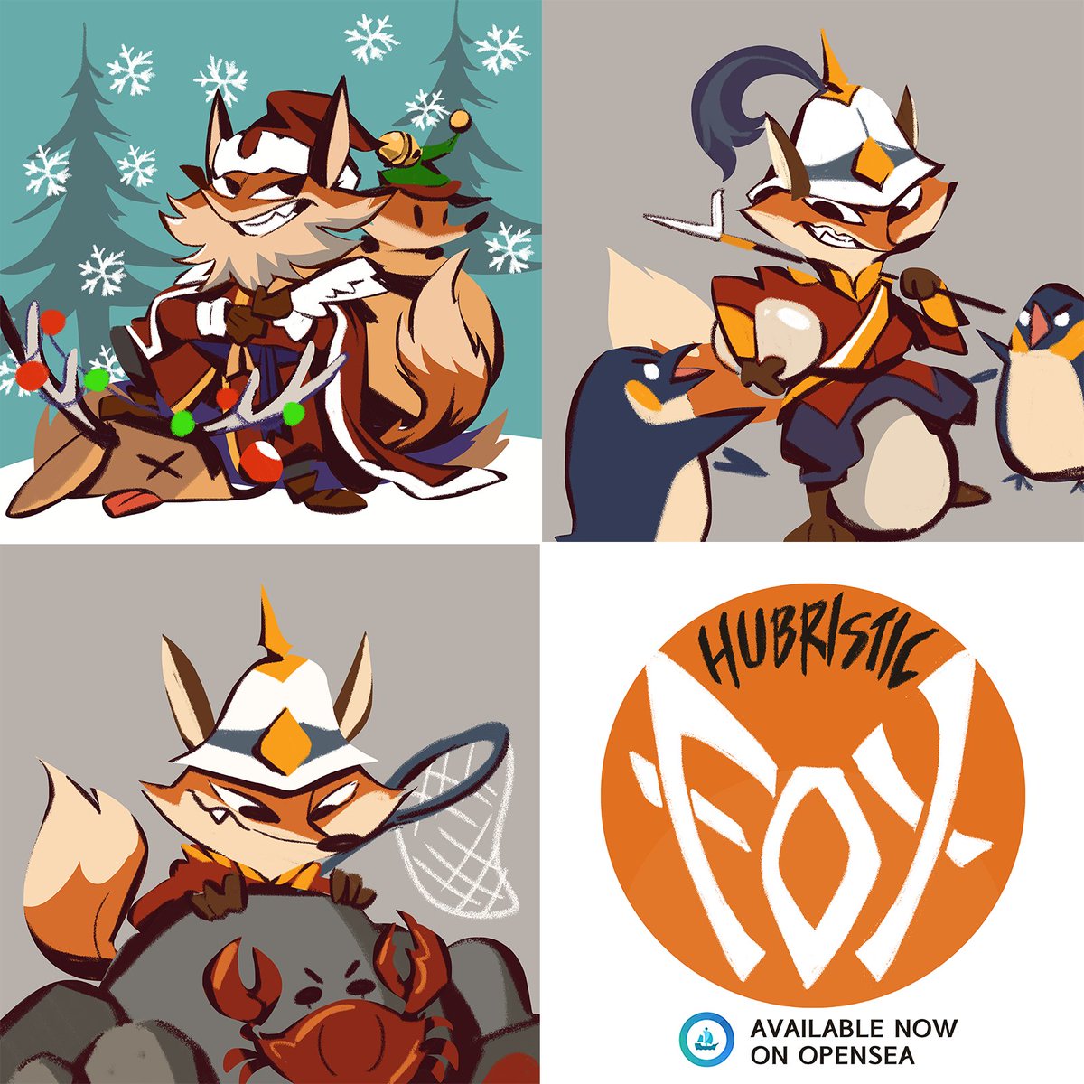 🎄🎅Christmas is coming 🎄🎅
Hubristic Fox 🦊 

New drop
#043 Penguin 🐧  
#044 Crab 🦀  
#045 Deer 🦌 

OS : opensea.io/collection/hub…

#HubristicFox #NFT #NFTcollectibles #NFTdrop #NFTTHAILAND #NFTthaiartist #nftcollectors #ETH $eth