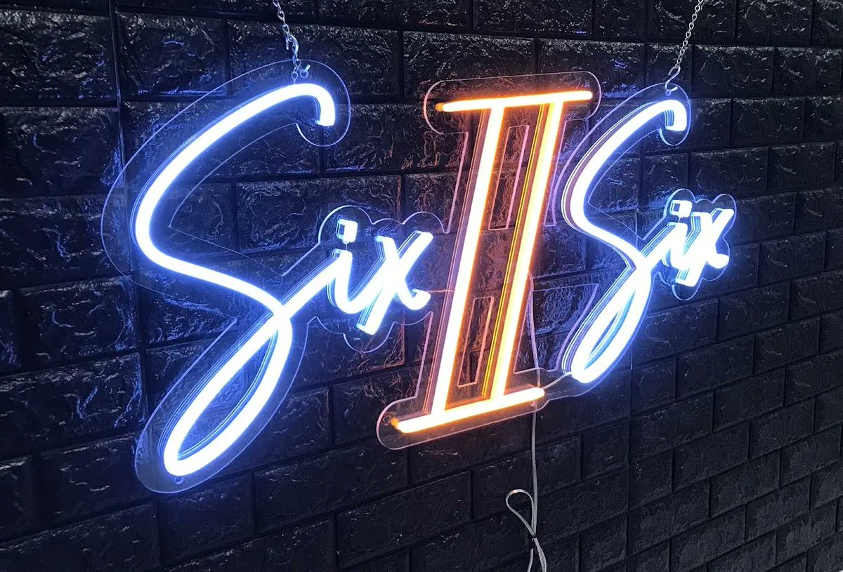 WendyLe83985314's tweet image. &quot;Six II Six&quot; LED Flex sign from our very own customer.

We can customize any design within 24 hours with price quote.
Check out with coupon code WENDYARTER20 save $20 off
Email: wendy@arterneon.com
Call/text: (562) 802-4141
#LEDFlex #CustomLEDFlex #Neon #Signs #LEDFlexSign