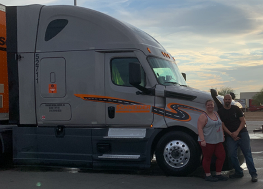 WeAreSchneider's tweet photo. We would like to recognize Schneider Team drivers Tanaya Everbe and Seth Carrington being a previous team of the month! Congrats!
They are problem solvers and team players. We look forward to their continued success with the Big Orange. #DriveOrange https://t.co/nRYD3siCT9