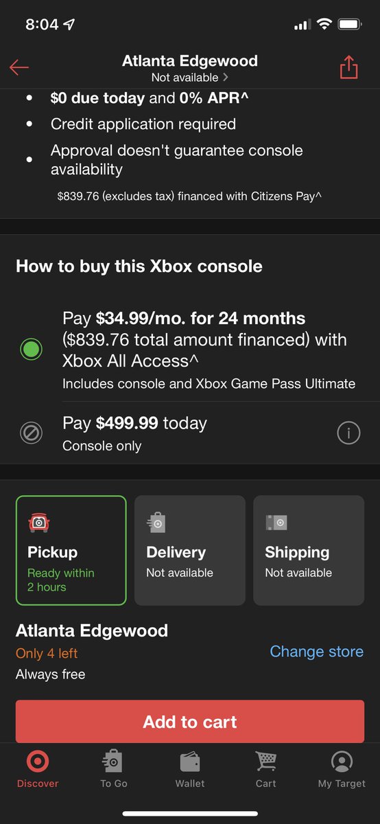 KevinTDeWitt's tweet image. Xbox is on some BS…can’t just get the console, you have to apply for the line of credit and pay double the price. No thanks.