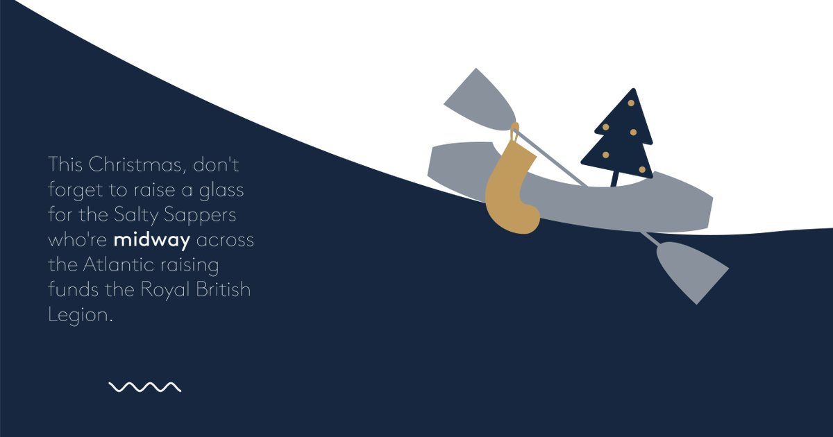 Kingspan Insulation (@kingspanins_uk) on Twitter photo This Christmas, don't forget to raise a glass for <a href="/SaltySappers/">Salty Sappers</a> who're midway across the Atlantic raising funds the <a href="/PoppyLegion/">Royal British Legion</a>. You can track their progress here: bit.ly/3mk98AI
<a href="/ACampaigns/">Atlantic Campaigns</a> #3000miles #madebythesea #followthesapper #proudsapper This Christmas, don't forget to raise a glass for <a href="/SaltySappers/">Salty Sappers</a> who're midway across the Atlantic raising funds the <a href="/PoppyLegion/">Royal British Legion</a>. You can track their progress here: bit.ly/3mk98AI
<a href="/ACampaigns/">Atlantic Campaigns</a> #3000miles #madebythesea #followthesapper #proudsapper