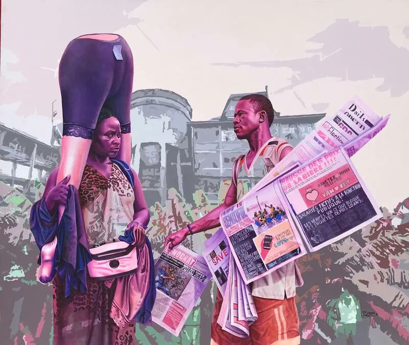 artistsofcolour's tweet photo. BEAUTIFUL AS THE MAKOSSA BANANA, Daniel Onguene, 2021 https://t.co/QasO3fxvlw