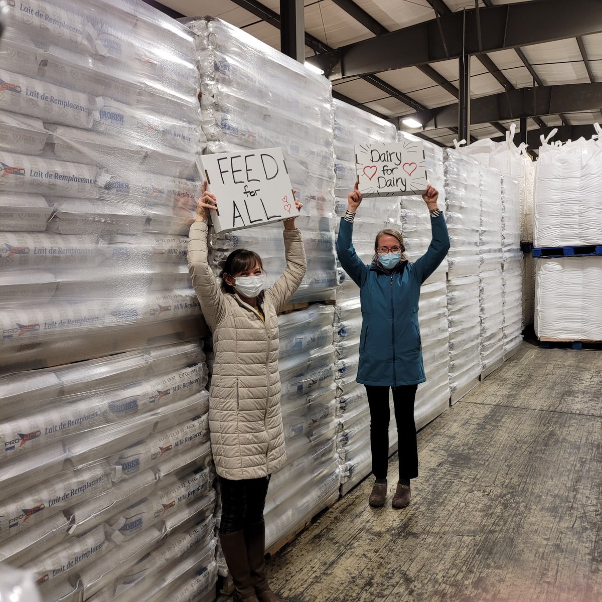 <a href="/GayLeaFoodsCoop/">Gay Lea Foods</a> <a href="/GroberNutrition/">Grober Nutrition</a> <a href="/Dairycrop/">Dairycrop</a> <a href="/dfc_plc/">DFC / PLC</a> <a href="/OntarioDairy/">Ontario Dairy</a>   Our second load of Bovine and Goat calf and kid feed is on its way to BC farmers.  Gay Lea and DFO are working together to split the cost and DFC is paying for transportation! #farmershelpingfarmers  <a href="/BCMilk/">BC Dairy</a>