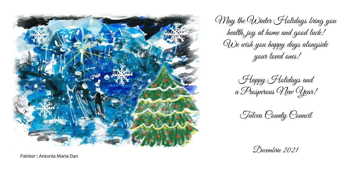 CTulcea's tweet photo. 🎉Happy Holidays and a prosperous New Year to everyone from Tulcea County Council administrative board!🌟 https://t.co/reoQ8PFcV1