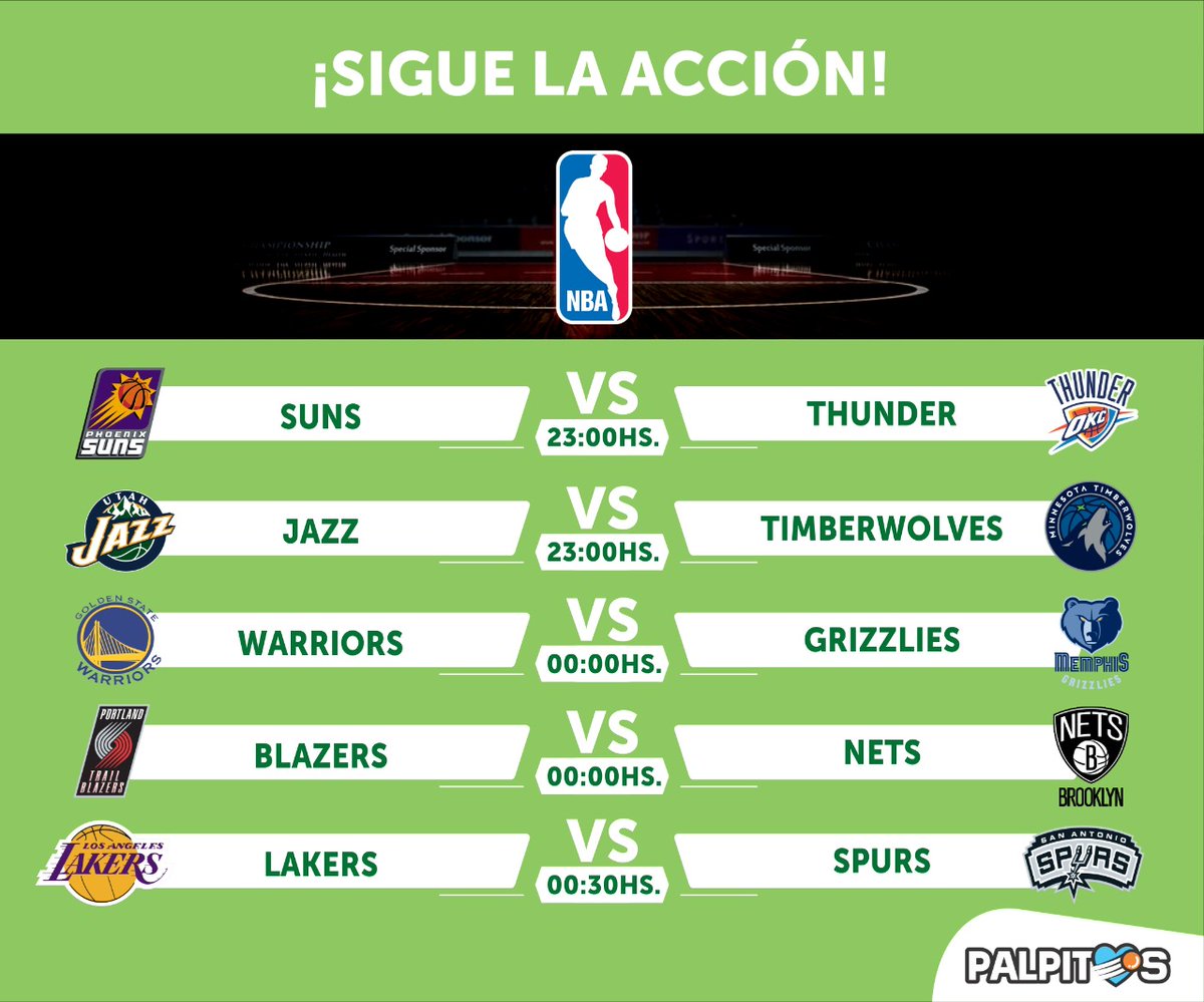 😃 ¡La #NBA sigue con todo! 🏀 ¿Ya tenés tu jugada de <a href="/palpitosok/">Pálpitos</a> de hoy? ¡Aprovechá la promo #CombinadaNBA y ganá hasta un 50% más! ➡️ bit.ly/3yzWaDH