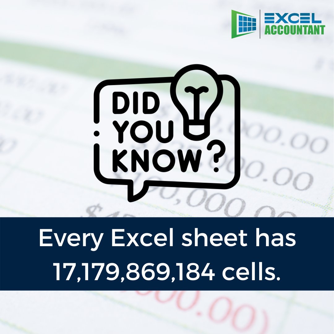 excel_account's tweet image. if you need 1 second to fill out 1 cell, it would take 545 years to complete the whole sheet.
.
.
.
#exceltips #exceltricks #excelfacts #msexcel