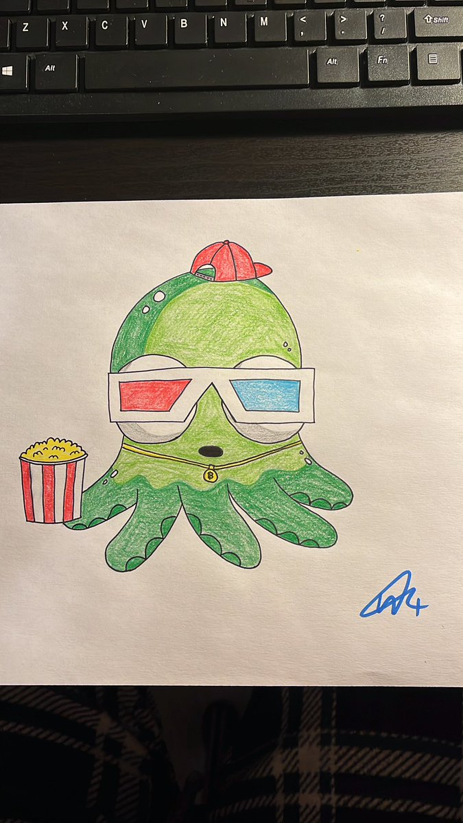 theactualcrypto's tweet photo. @Cryptopus_NFT Here’s my cryptopus art! I’d love to get a whitelist spot! https://t.co/wdoW3O2wzN